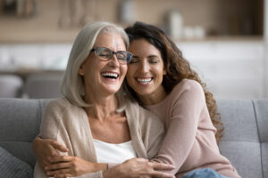 A mother supports her daughter who is struggling with addiction.